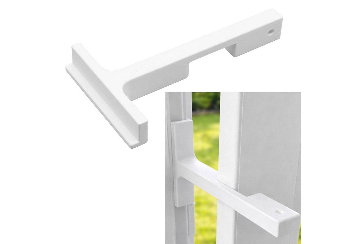 TSB Werk Fensterbeschlag Fensterstopper Fensterfeststeller Fensterhalter (1 St), Kippfensterhalter, Sicherung, Weiß, Zuknallschutz