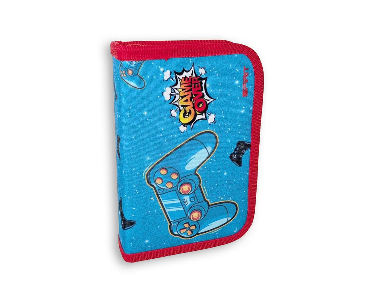 Spirit Federmäppchen SPIRIT Schüler Etui 28 teilig 1-Zipper Mäppchen GAME OVER blau