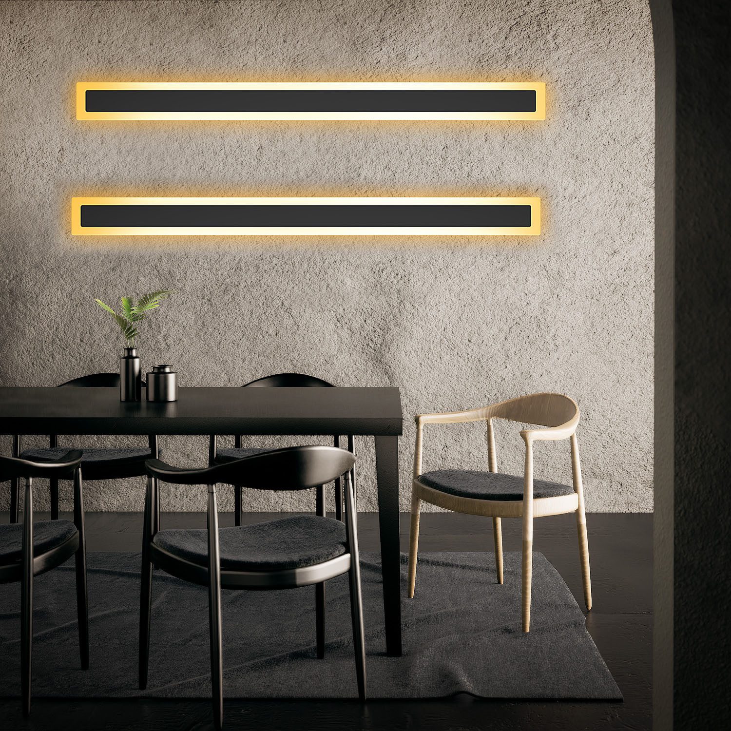 oyajia LED Wandleuchte Lange Wandleuchte 100cm, günstig online kaufen