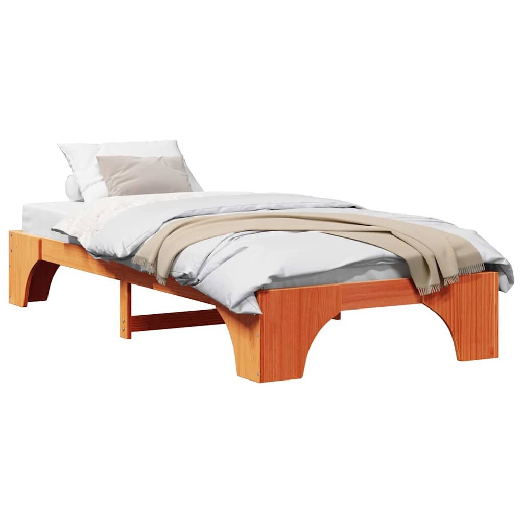 vidaXL Bett Bettgestell Wachsbraun 80 x günstig online kaufen