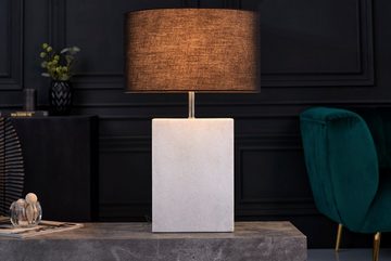 riess-ambiente Tischleuchte NOBLE 55cm weiß, ohne Leuchtmittel, Wohnzimmer · Leinenstoff · Marmor · mit Lampenschirm · Schlafzimmer