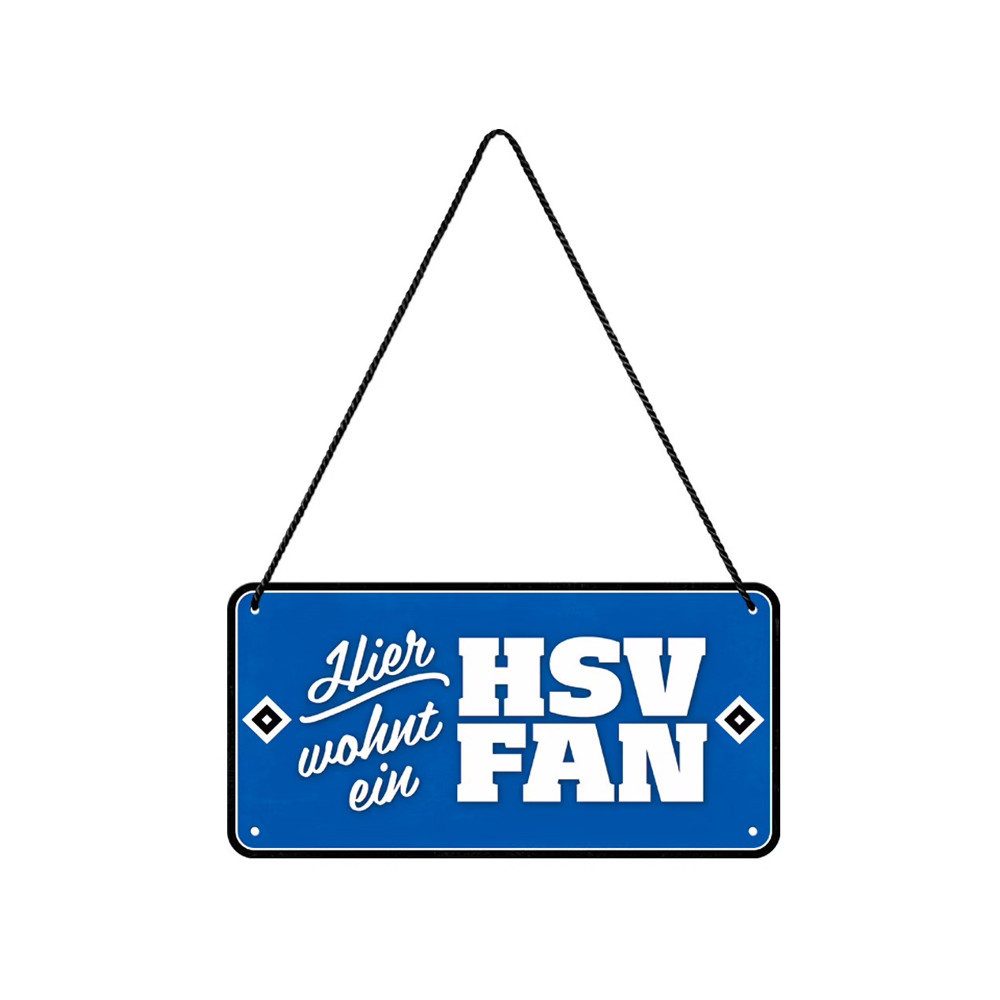 VertriebsArena GmbH Wanddekoobjekt HSV Blechschild Kordel