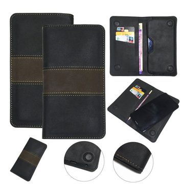 K-S-Trade Handyhülle für LG Electronics K42, Handyhülle + Kopfhörer Schutzhülle Walletcase Bookstyle Tasche