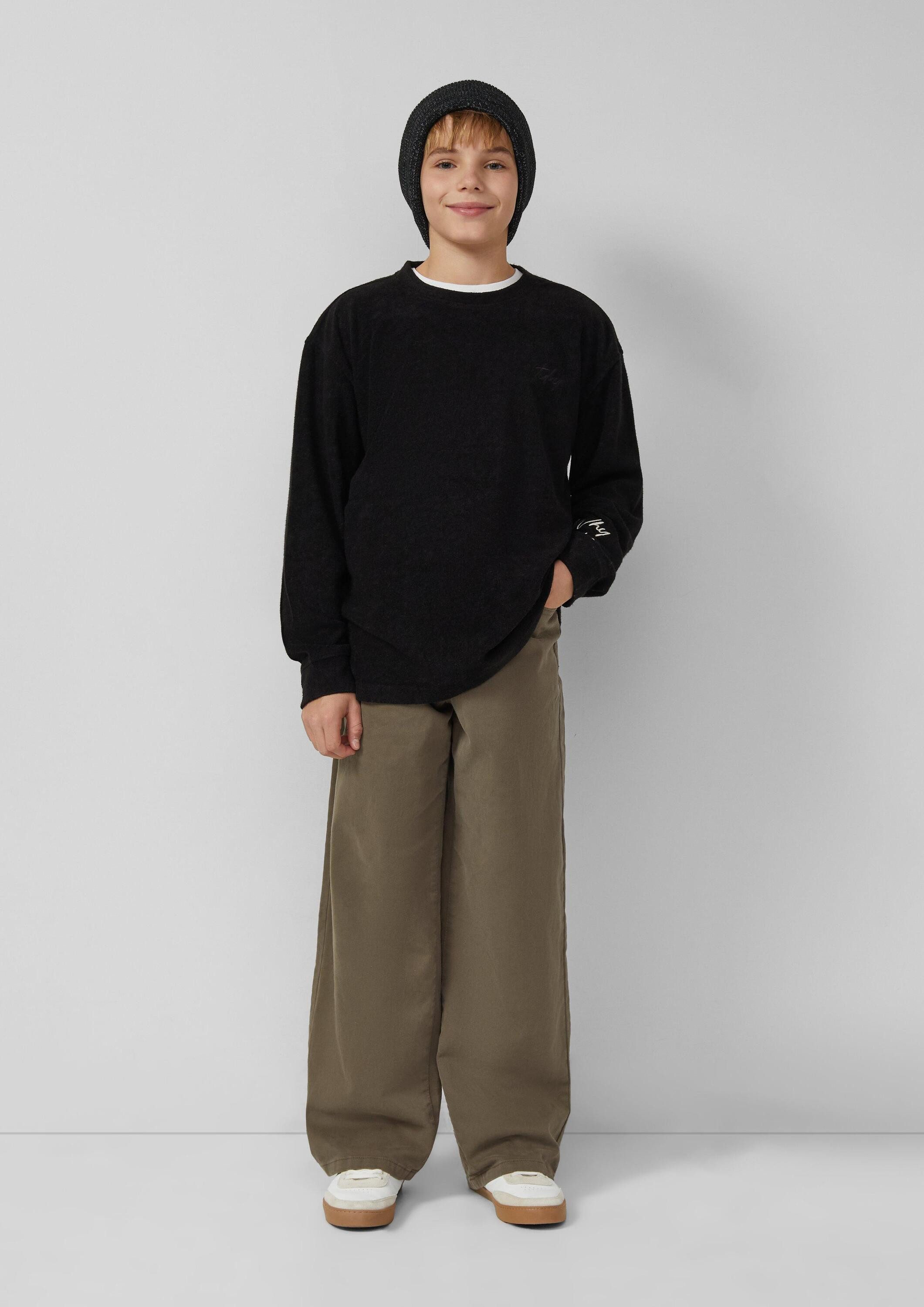 s.Oliver Langarmshirt T-Shirt Warmes Longsleeve mit Struktur in Oversize