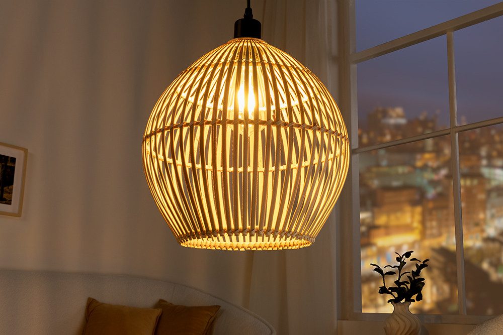 riess-ambiente Hängeleuchte ORGANIC LIVING 30cm natur · Pendellampe mit Sch günstig online kaufen