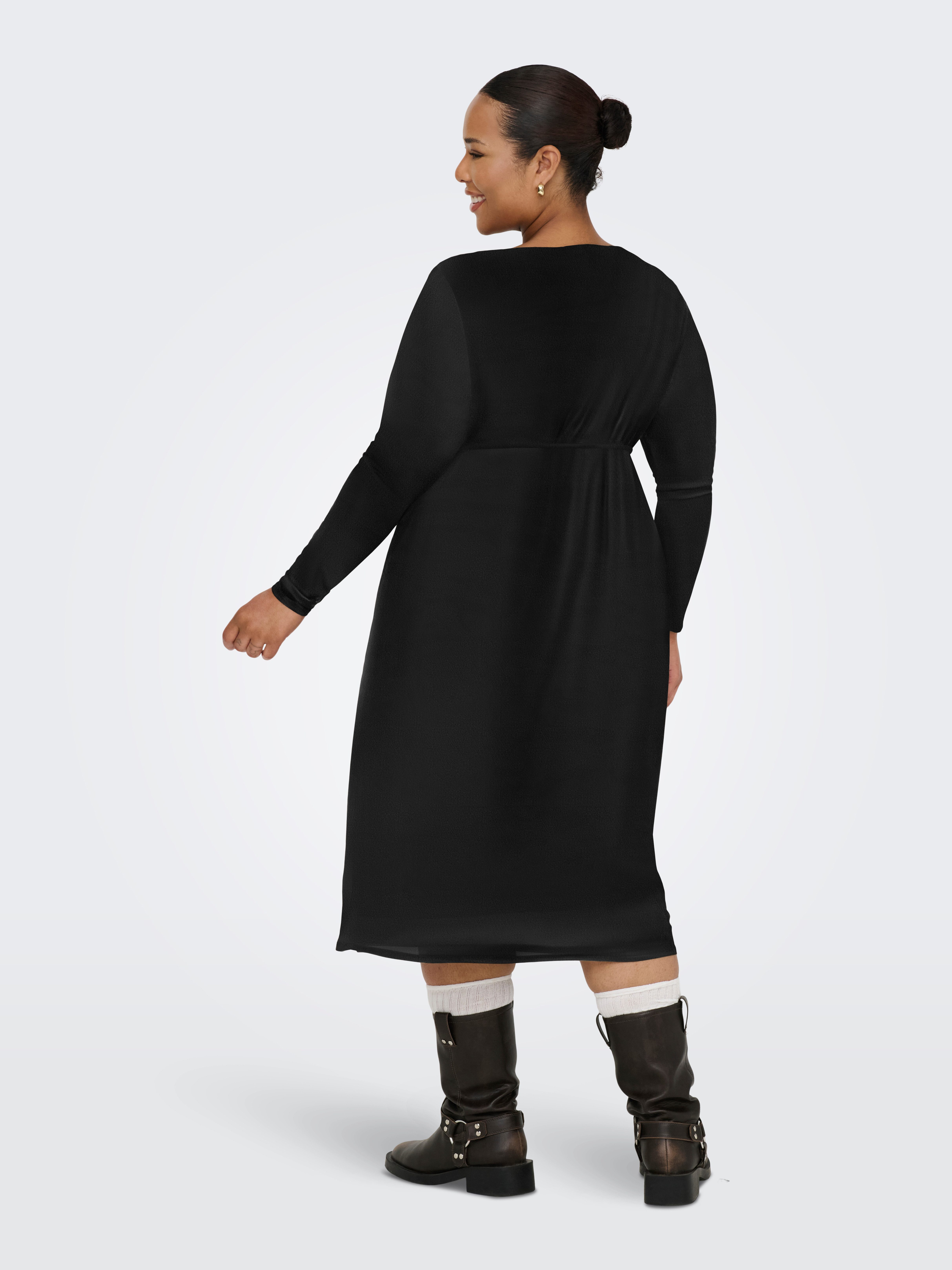 ONLY CARMAKOMA Chiffonkleid CARFOREST LIFE LS günstig online kaufen