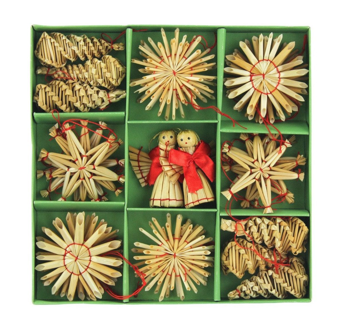 Fomax Christbaumschmuck Weihnachtsbaumschmuck aus echtem Stroh (28 Teile SE günstig online kaufen