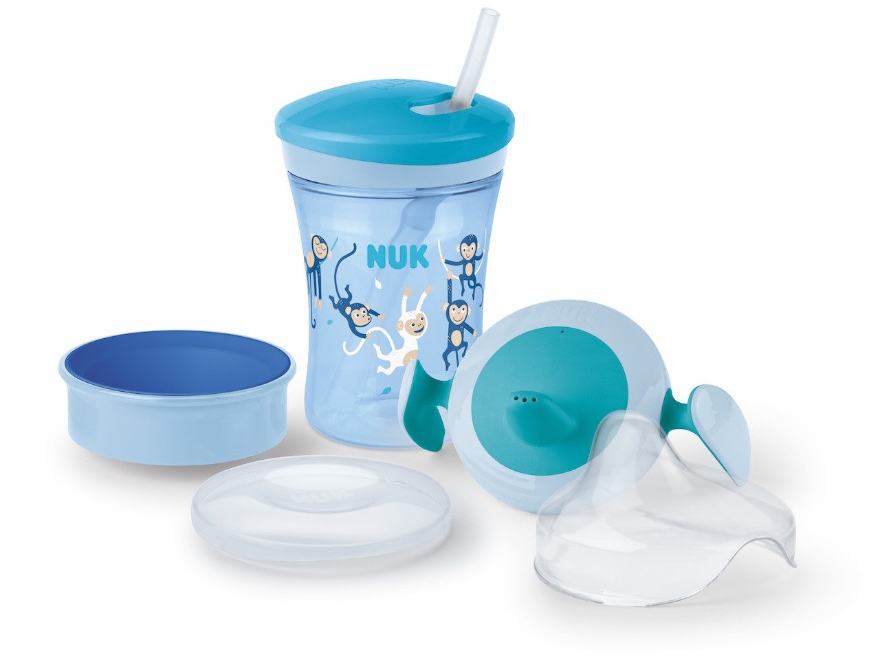 NUK Babyflasche NUK 3-in-1 Trinklernset Trainer Cup, Magic Cup, Action Cup
