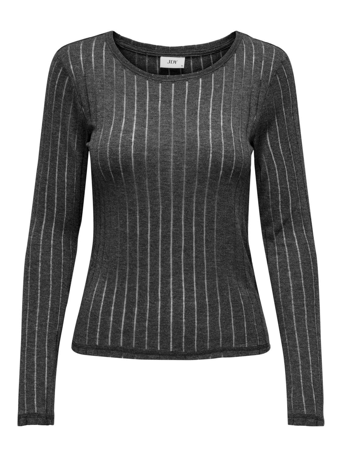 JACQUELINE de YONG Shirttop Rundhals Slim Fit Bequemes JDYCORDELIA L/S TOP JRS