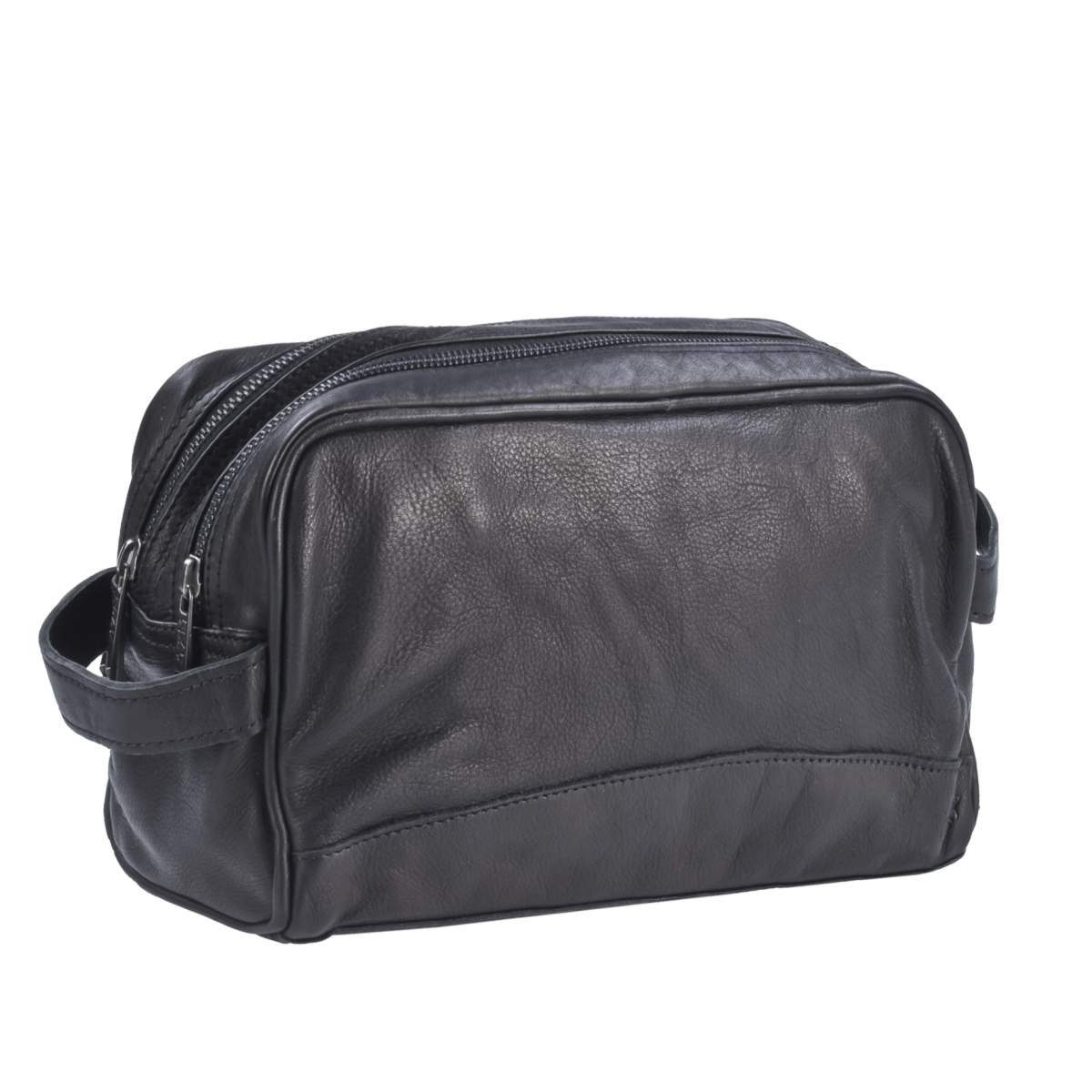 2-teiliges Kulturtaschen Set - Kosmetiktaschen Blau & Schwarz