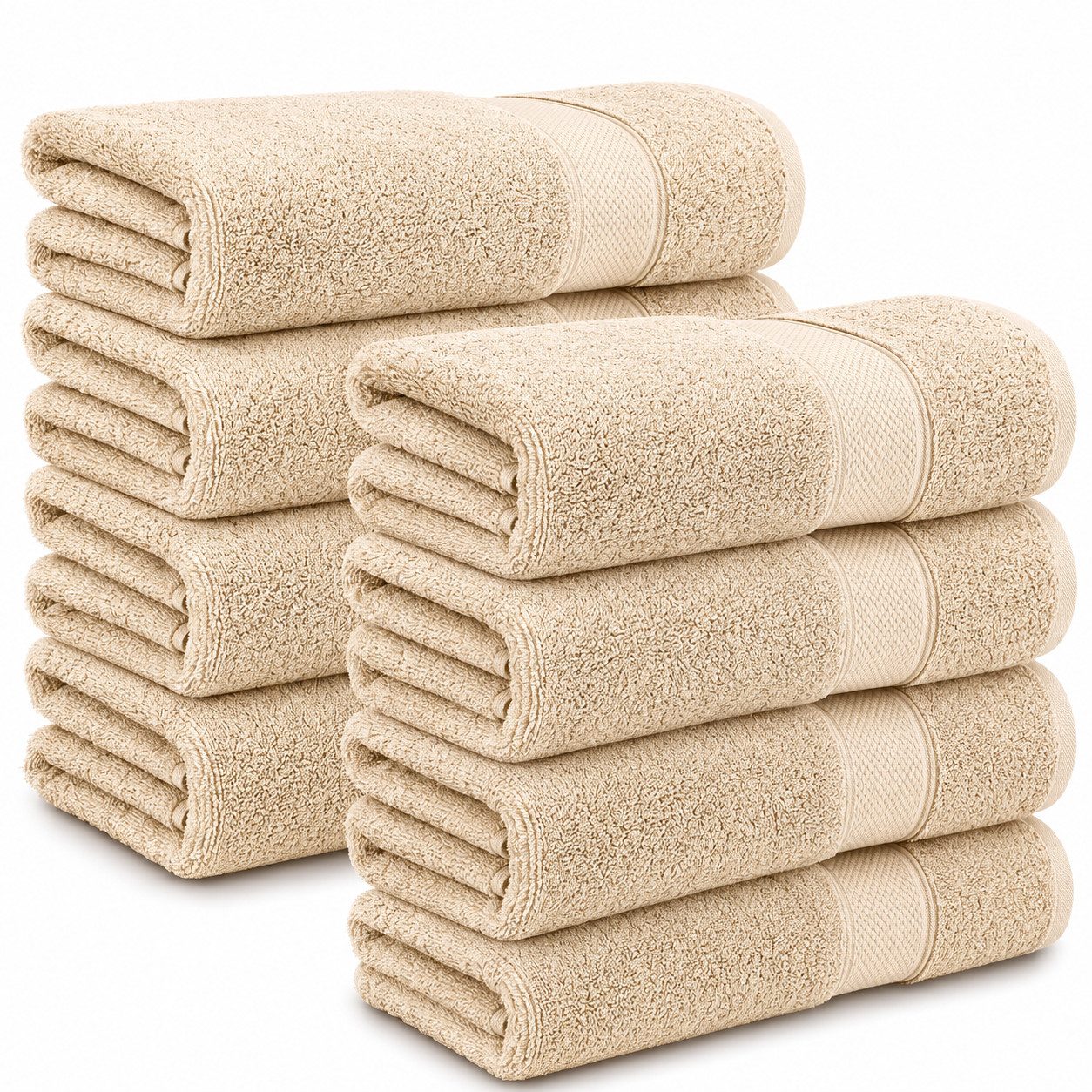 Komfortec Badetücher Premimum Badetücher 70x140, 100% Baumwolle, Frottee (8-St), Handtücher 70x140 cm Set, Weich, 470 g/m2