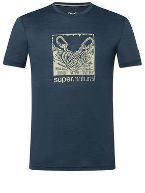 SUPER.NATURAL T-Shirt für Herren, Merino TIED BY HEART Herz Motiv, atmungsaktiv