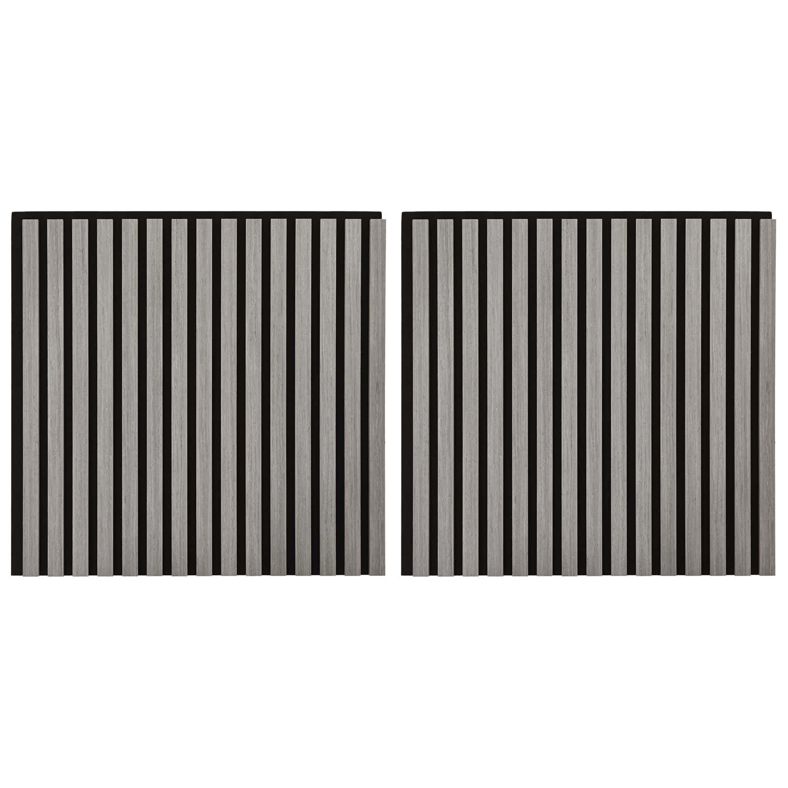 vidaXL Wandpaneel Wandpaneele 2 pcs Grau 60,5 x 60 cm, (2-tlg)