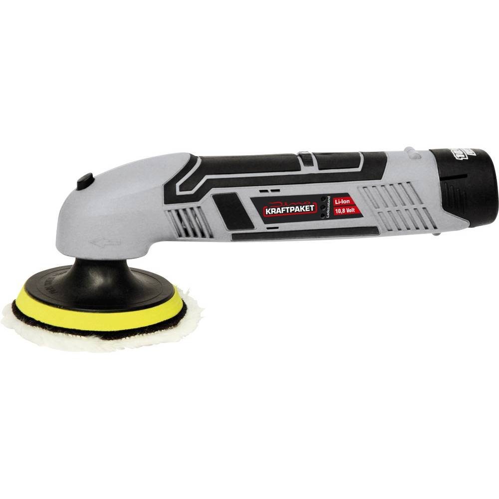 Dino KRAFTPAKET Polishing Machine, Cordless Polishing Machine, Power Package 640241, Stepless Speed ​​Control, Rechargeable via 230 V