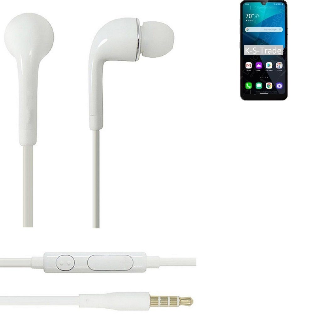 LG Lautstärkeregler Harmony für Electronics 3,5mm) In-Ear-Kopfhörer mit u Mikrofon Headset weiß (Kopfhörer K-S-Trade 4