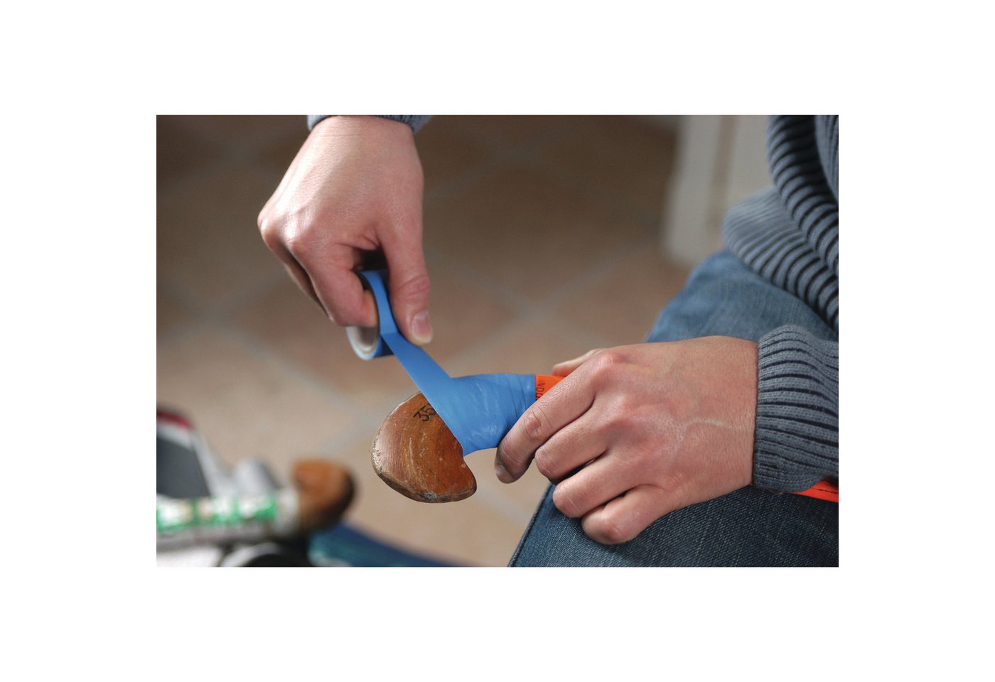 Thumbnail - tesa Klebestreifen tesa Gewebeband 19mmx2,75m blau Nr. 56341-00029, extra stark