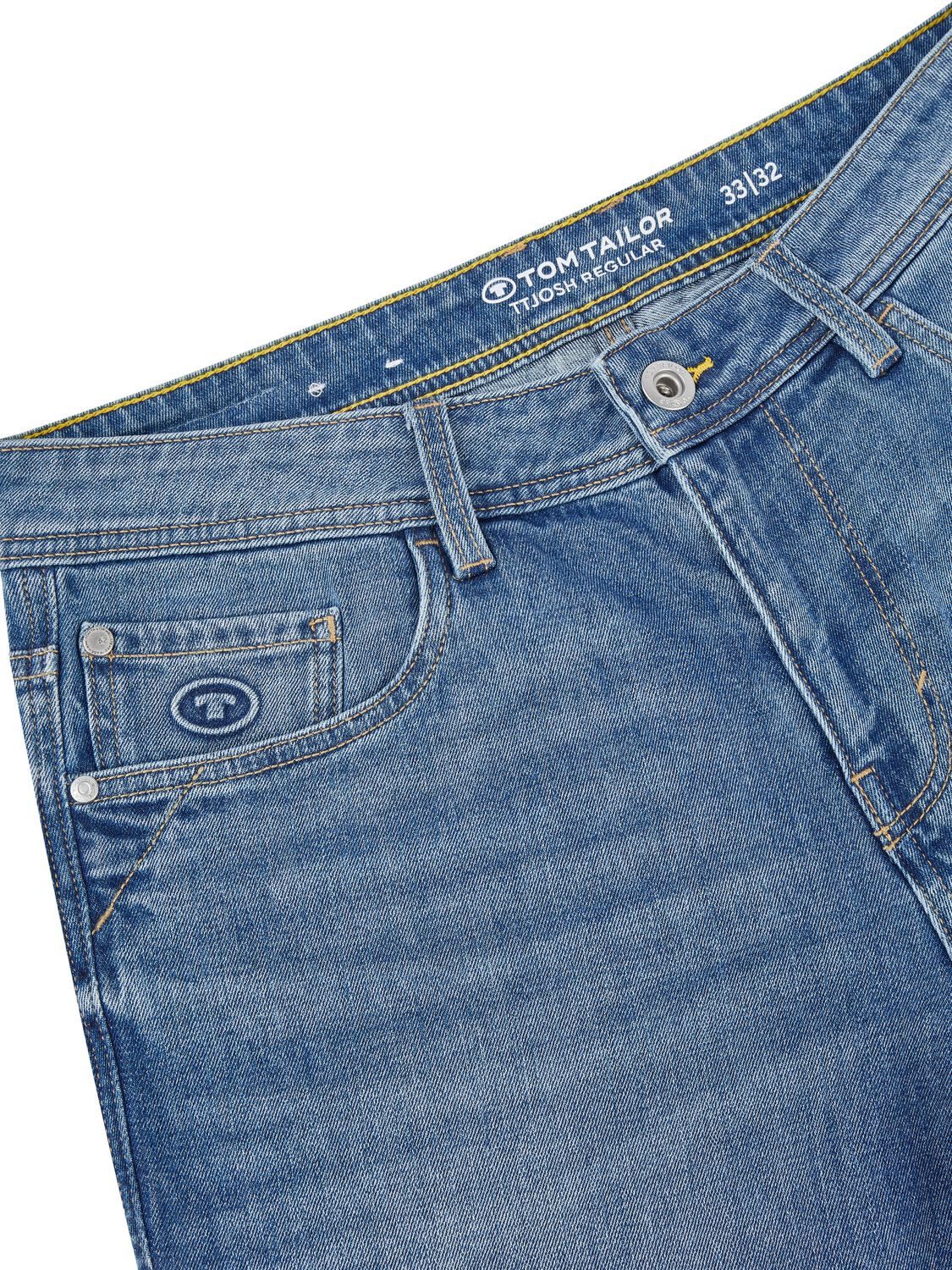 TOM TAILOR Straight-Jeans Herren Jeanshose Josch Regular Fit Denim Hose mit Stretch – Bild 3 von 4