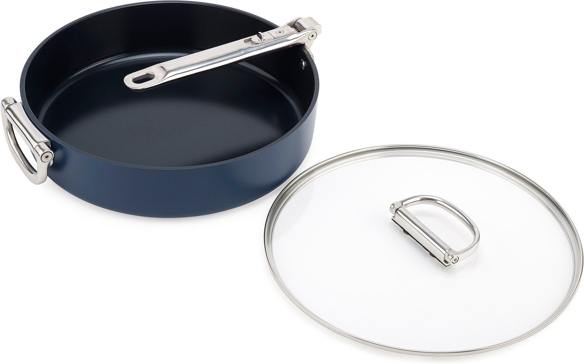 Joseph Joseph Bratpfanne Space 28 cm Antihaft-Bratpfanne, (1-tlg., Pfanne inkl. Deckel), abklappbare Griffe für maximalen Stauraum – Bild 2 von 5