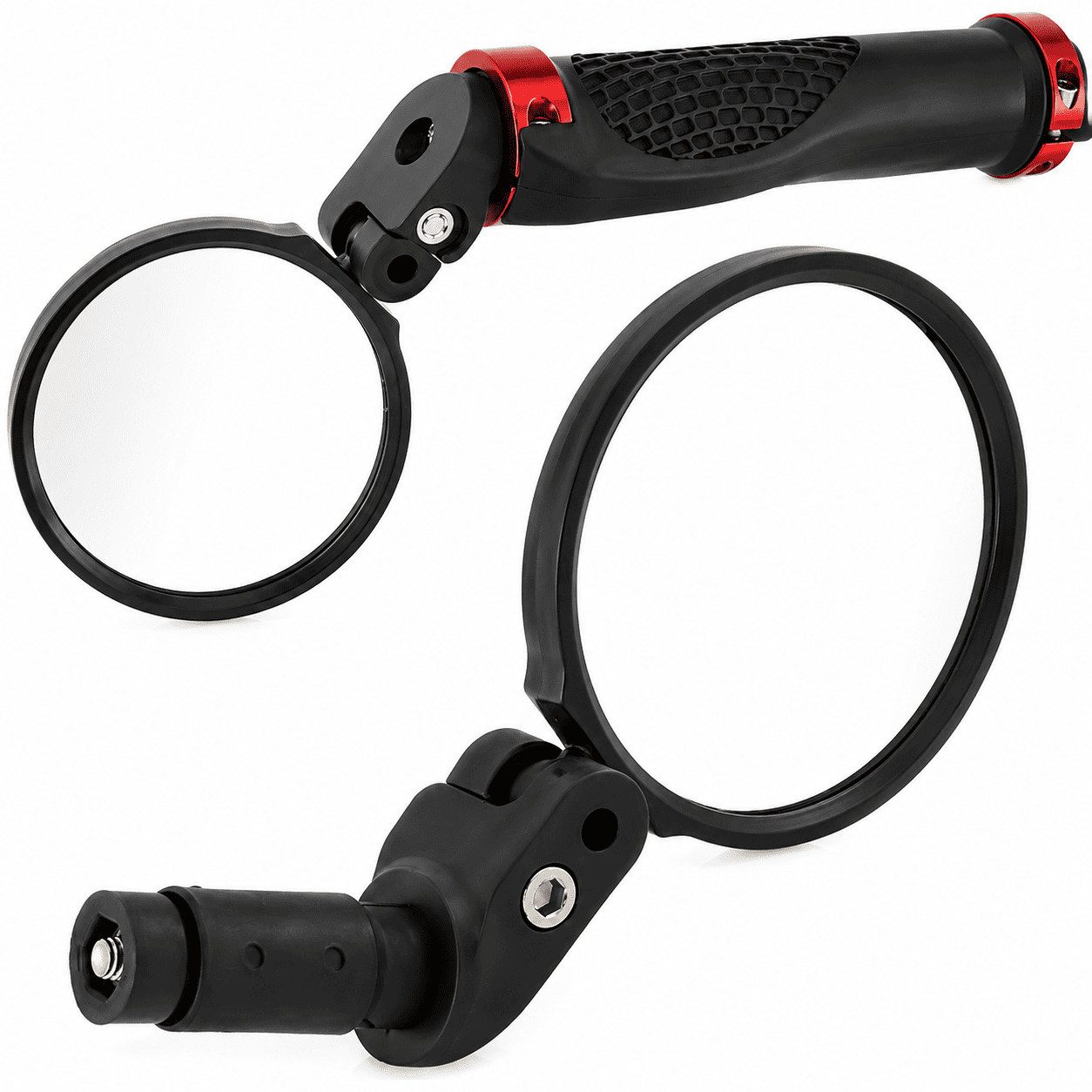 MidGard Fahrradspiegel Fahrradrückspiegel, Einschraubspiegel für Fahrrad-Lenkerenden 1 Stück (1-St)