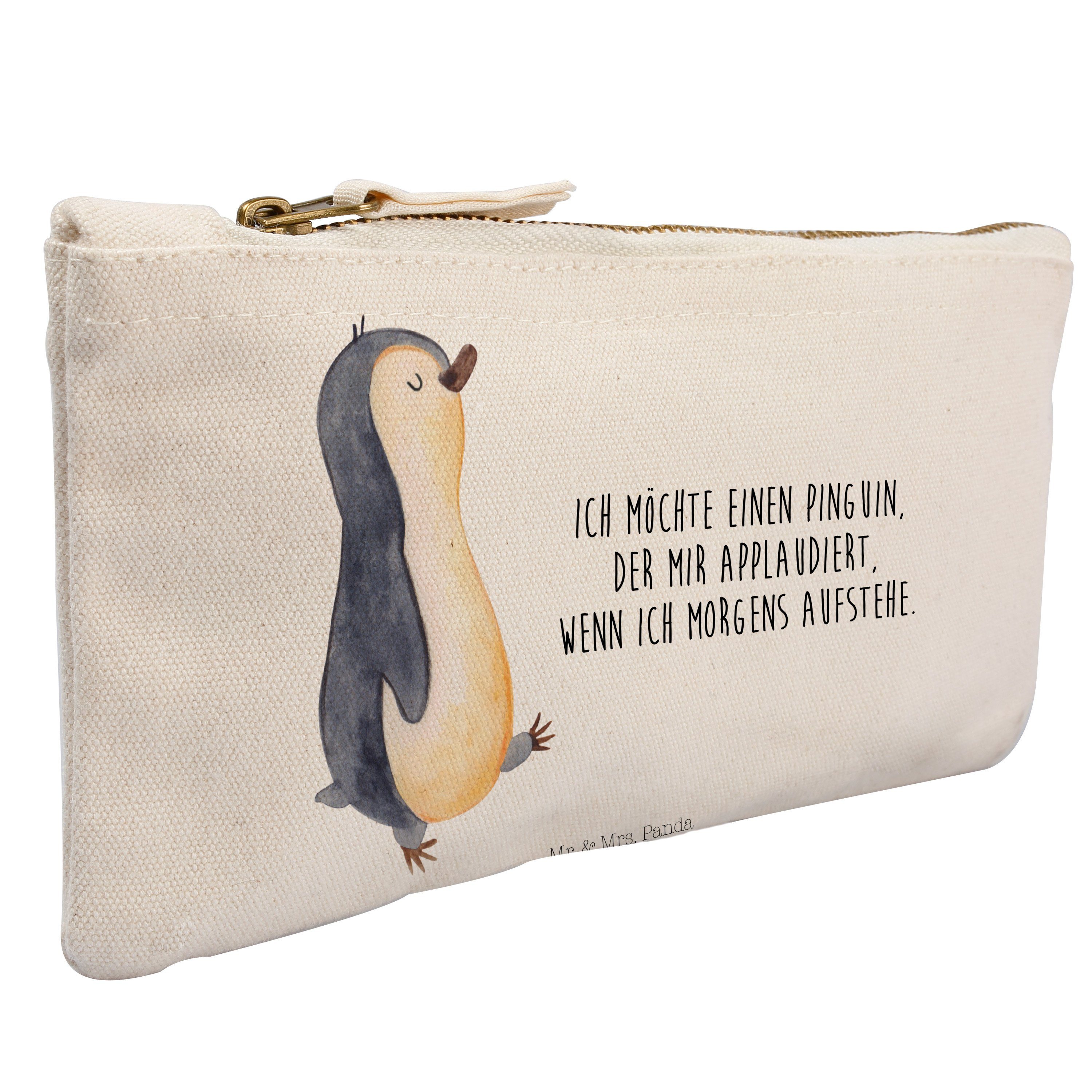 Schminktasche - & (1-tlg) - kle Mrs. Pinguin Weiß Kosmetiktasche marschierend Panda Mr. Federmappe, Geschenk,