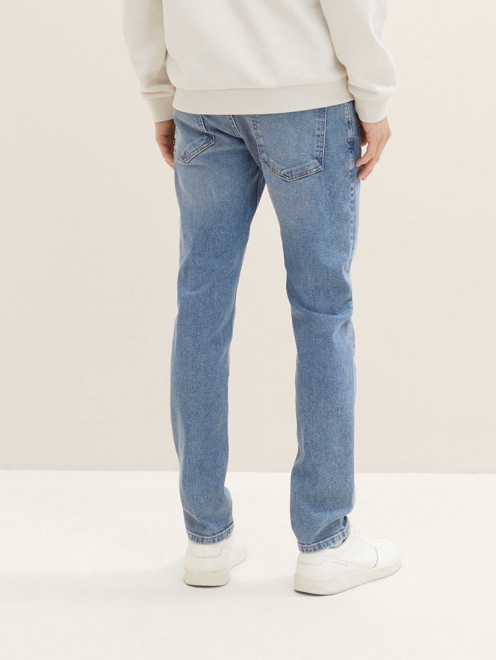 Piers TOM Used Slim Light Blue Straight-Jeans TAILOR Denim Denim Jeans Stone