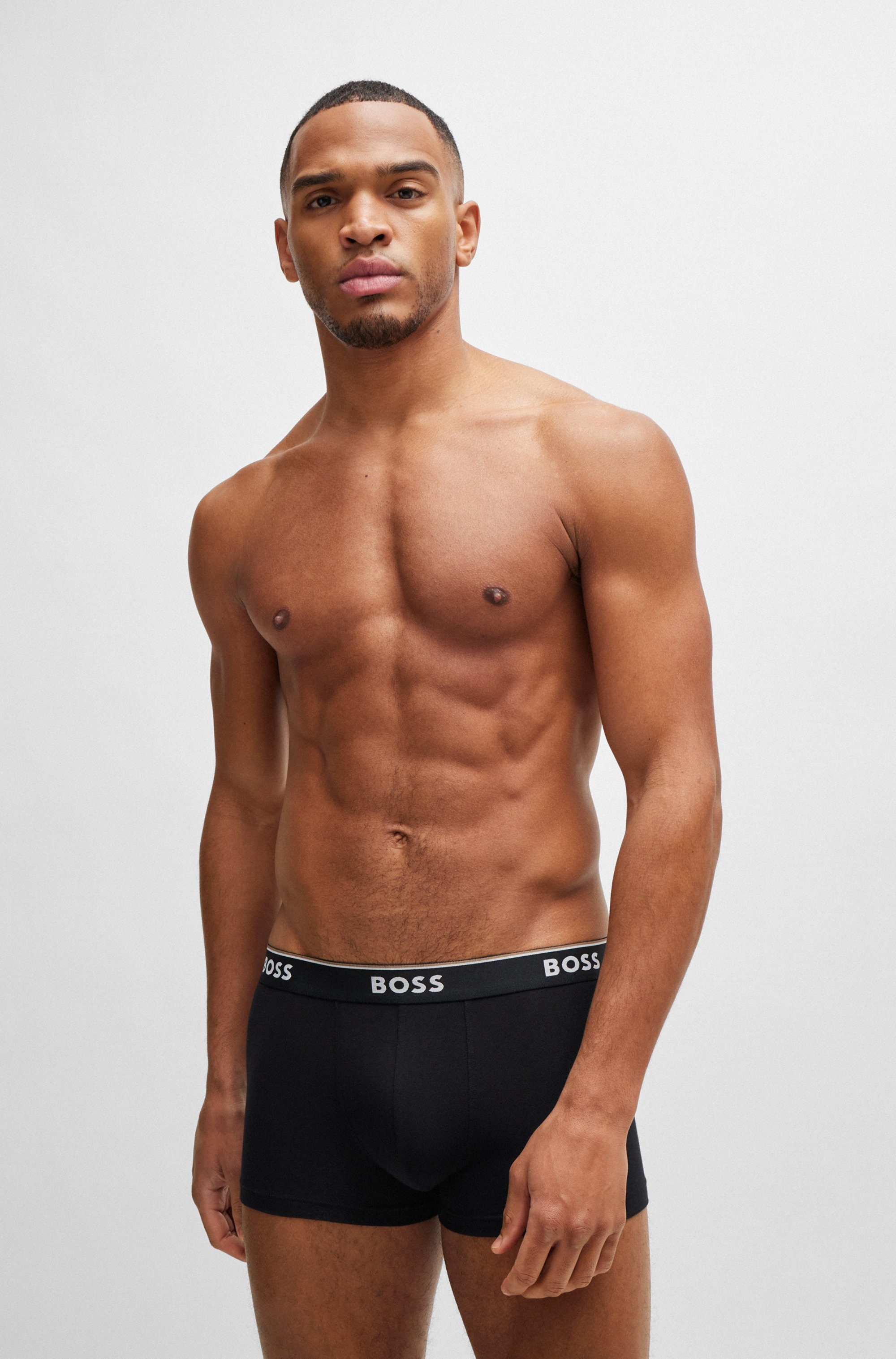 BOSS Boxer TRUNK 3 PACK (3-St) BOSS Schriftzug auf dem Bund günstig online kaufen