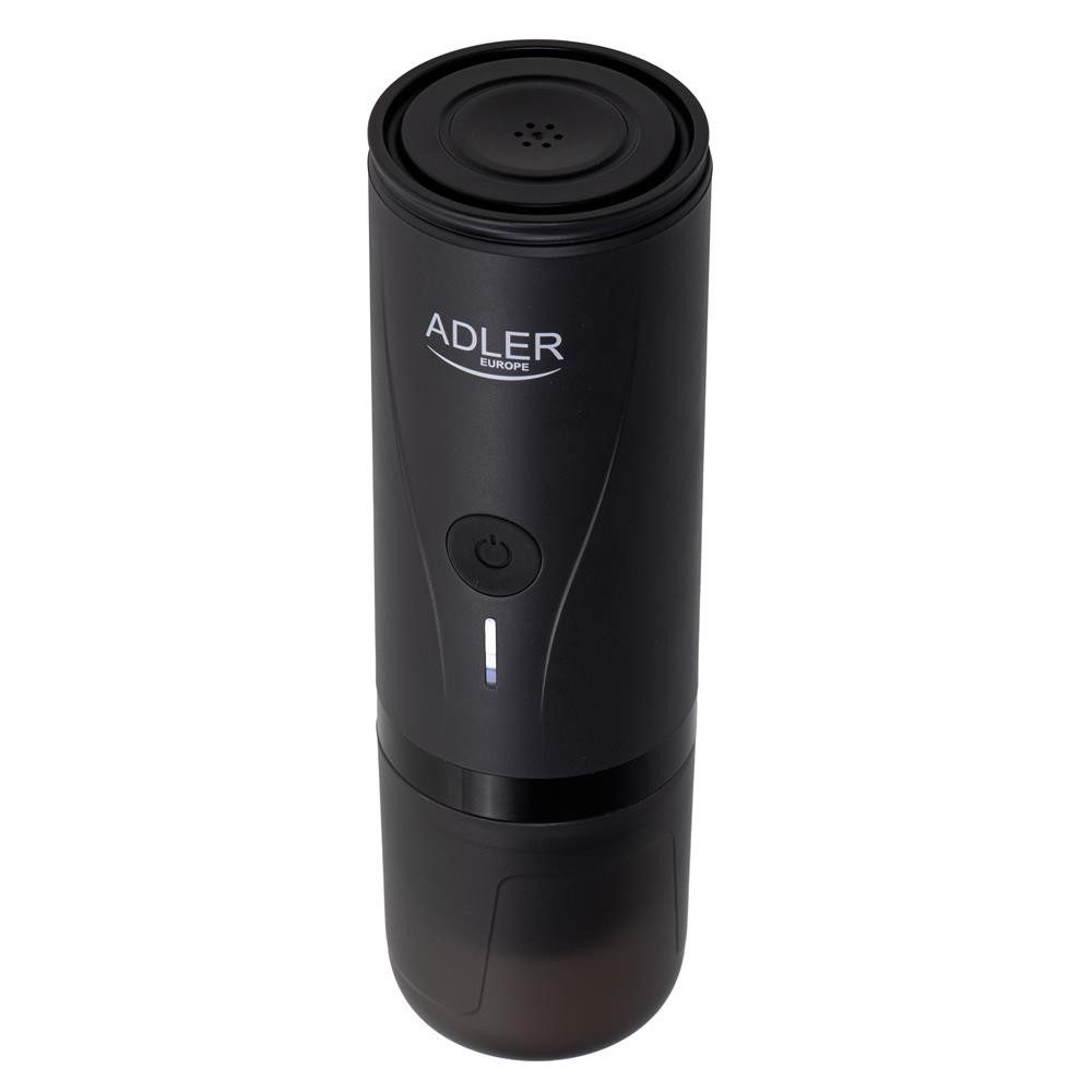 Adler Espressomaschine, 20 bar, Akku, tragbar, USB-C, Camping, Reise, schwarz