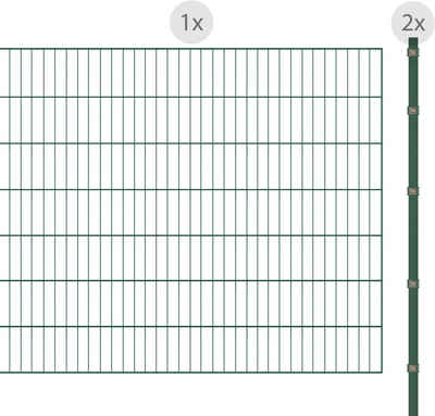 Arvotec Einstabmattenzaun ESSENTIAL 140 zum Einbetonieren, (Set), Zaunhöhe 140 cm, Zaunlänge 2 - 60 m