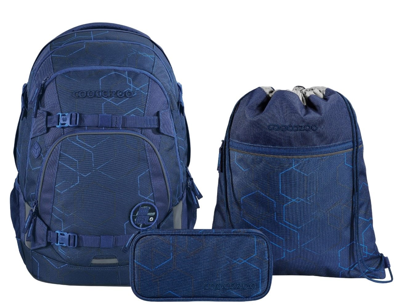 Schulranzen Schulrucksack-Set MATE Blue Motion 3-teilig