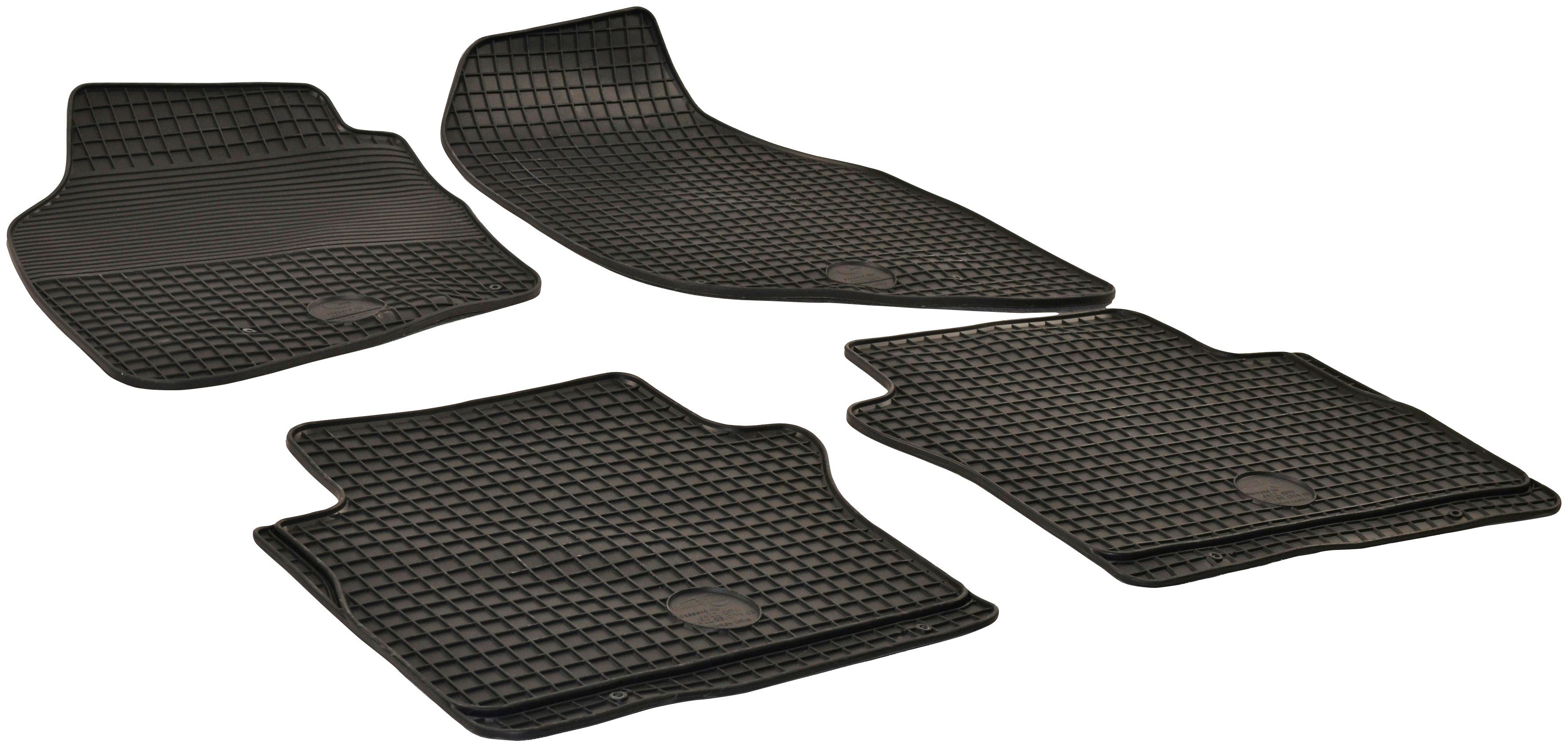 WALSER Passform-Fußmatten (4 St), für Honda Jazz Schrägheck, für Honda Jazz II 06/2001-12/2008, Honda City 11/2002-03/2009