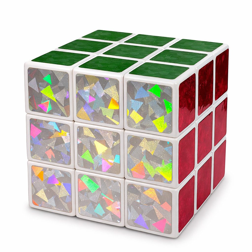 soma Würfelpuzzle Zauberwürfel 3x3 Geduldsspiel 6 cm Puzzlewürfel Denkspiel Hologramm, 1 Puzzleteile, Leichtgängiger Drehmechanismus für flüssiges Spielen Cube Speed Würfel