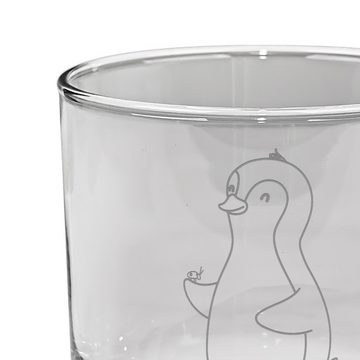 Mr. & Mrs. Panda Whiskyglas Pinguin Marienkäfer - Transparent - Geschenk, Whiskeylgas, Glück, kle, Premium Glas, Lasergravur Design