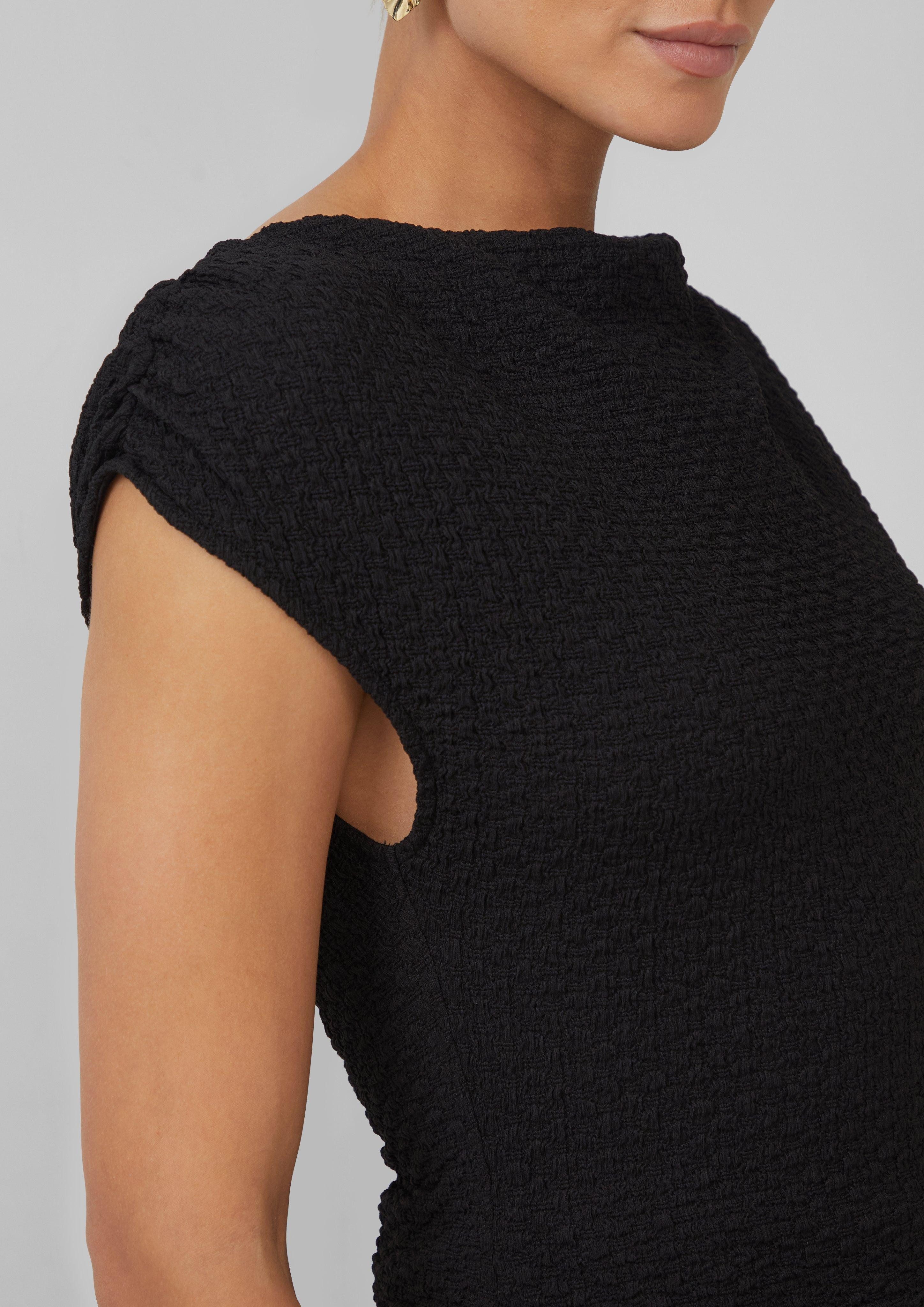 s.Oliver BLACK LABEL Kurzarmshirt Strukturiertes Shirt günstig online kaufen