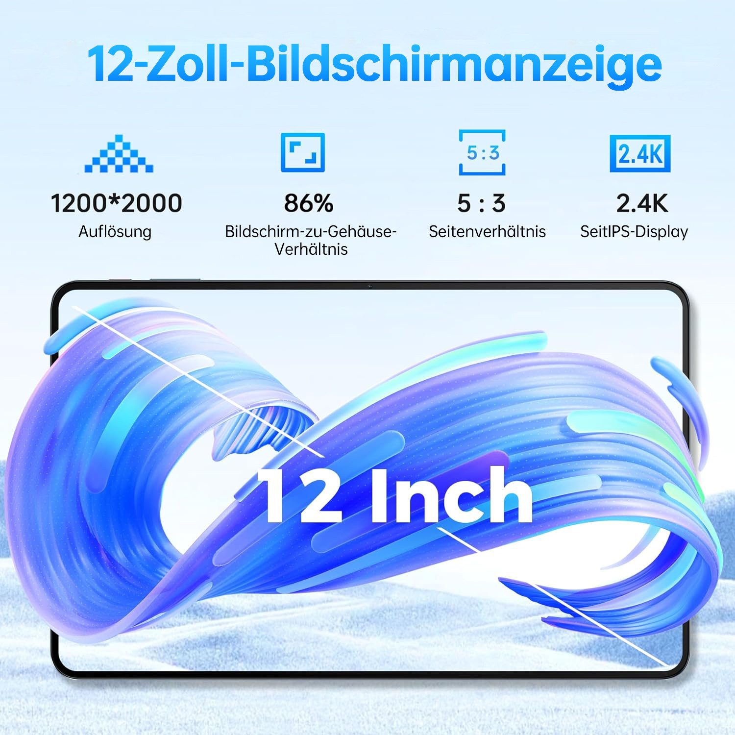 OUKITEL OT5S 24GB RAM + 256GB ROM, Dual-SIM 4G LTE inkl. Stift und Schutzhülle Tablet (12", 256 GB, Android 14, 4G LTE, 12 Zoll 2,4K Display, 8250mAh Akku, 16MP Kamera, Android 14)