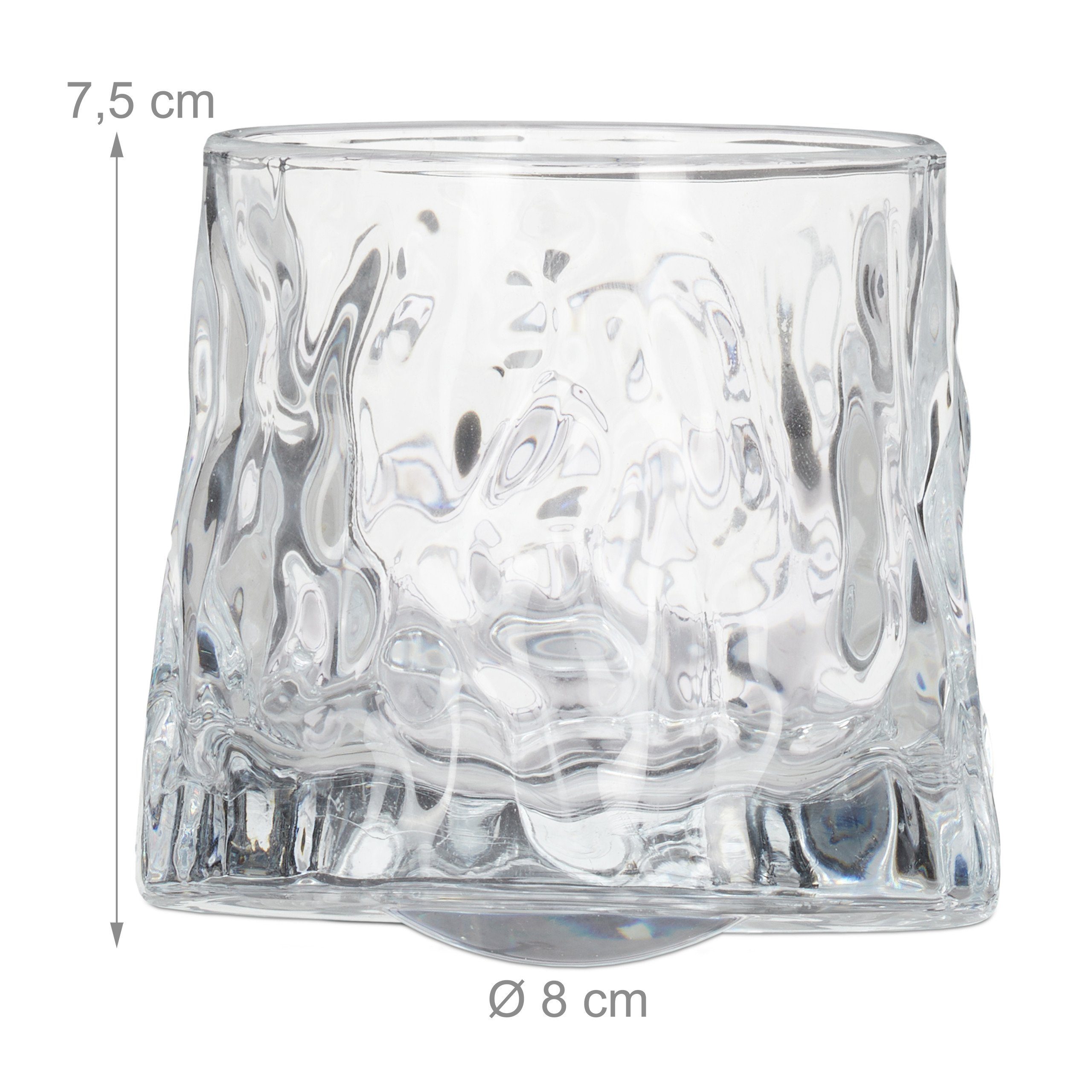 relaxdays Gläser-Set Whisky Gläser 12er Set, 12-tlg., Glas – Bild 4 von 5