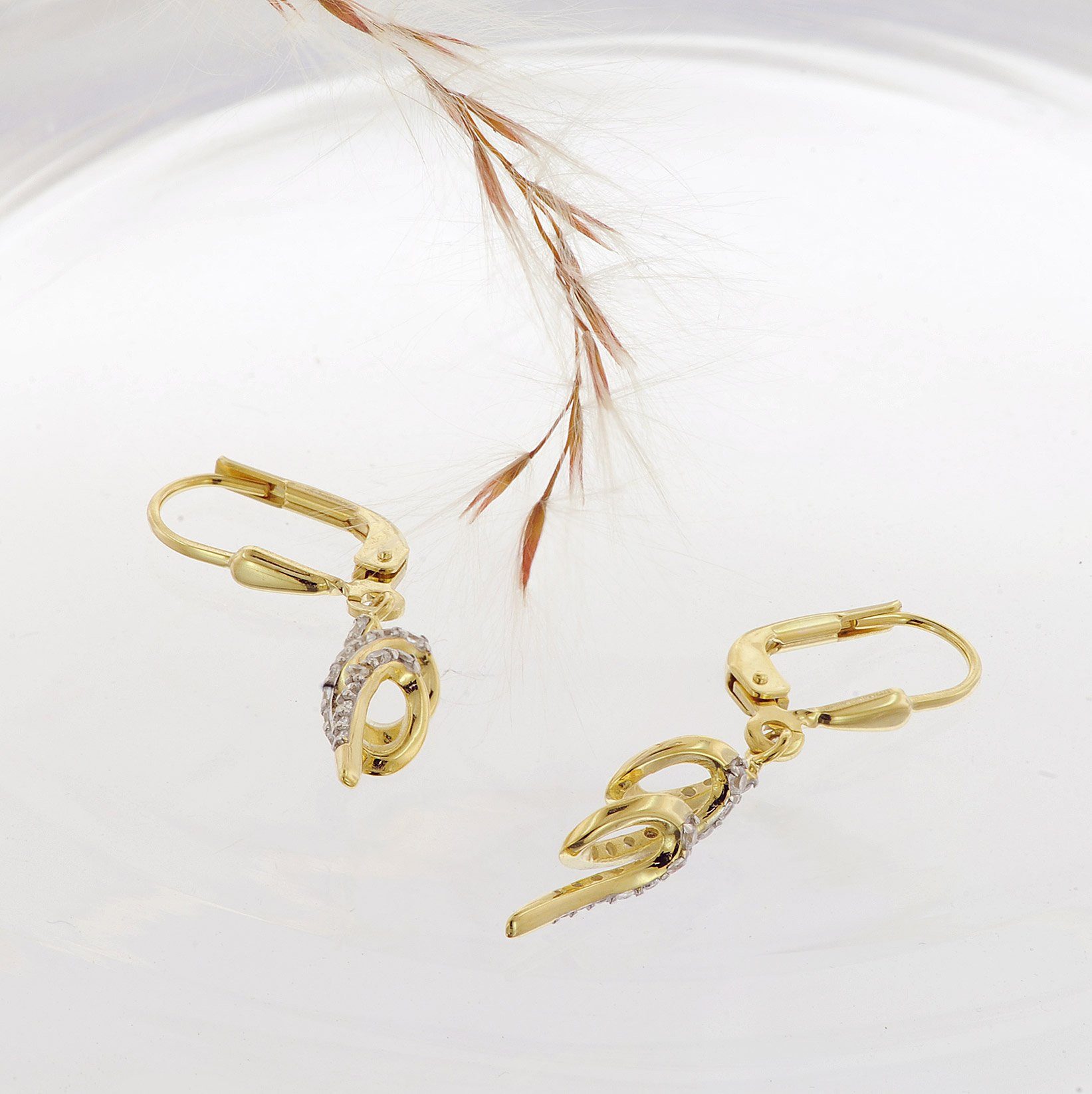 Glizz Paar Ohrhänger Damen-Gold 333/8K Zirkonia günstig online kaufen