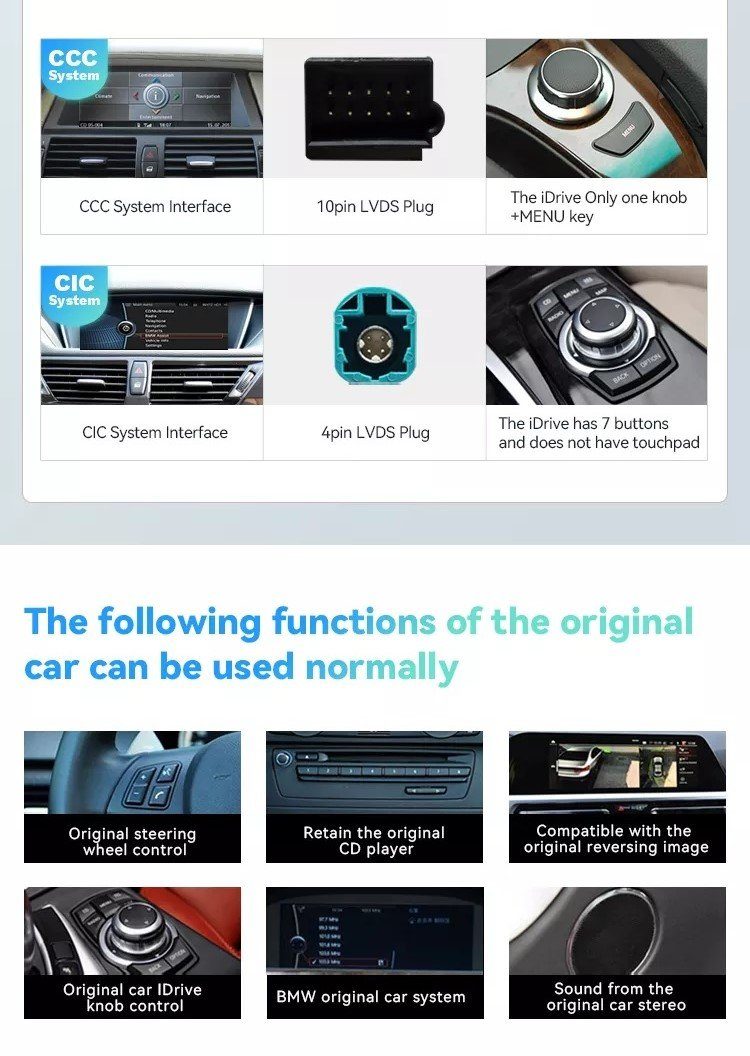 GABITECH Autoradio Navi für BMW E60 E61 E63 E64 E90 E91 E92 E93 3/5 Series CCC Autoradio (FM / AM-Radio, RDS, DAB+ Optional, Drahtlos Carplay und Android Auto. 8.8 Zoll Octa-Core)