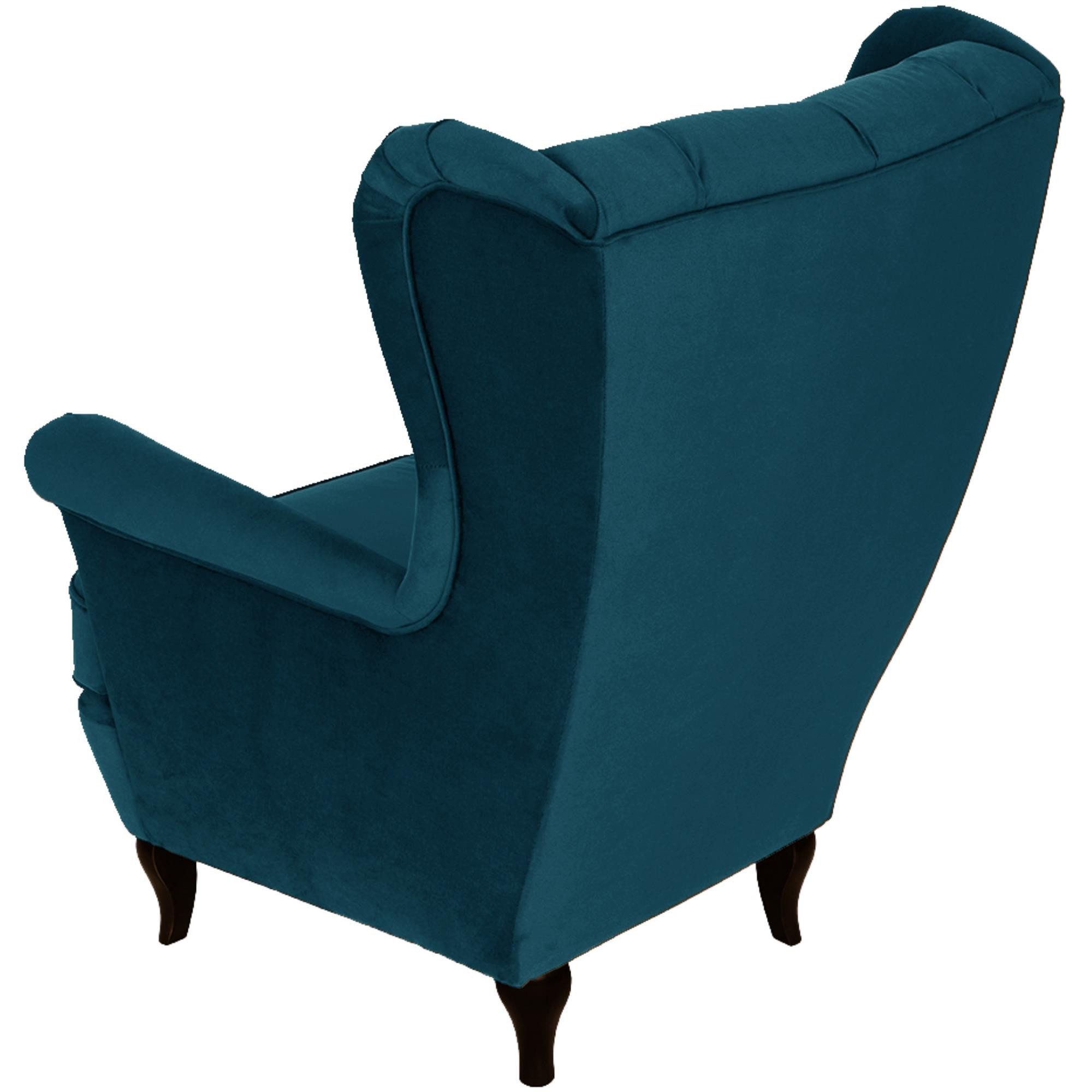 Beautysofa Ohrensessel Sessel FALCO Chesterfield Wohnzimmersessel Fernsehsessel