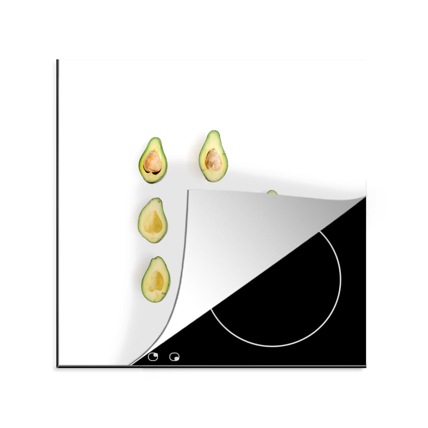 [Neueste Mode] MuchoWow Herdblende-/Abdeckplatte Avocado - Obst Arbeitsplatte tlg), cm, für Vinyl, 78x78 (1 Ceranfeldabdeckung, Tropisch, küche 