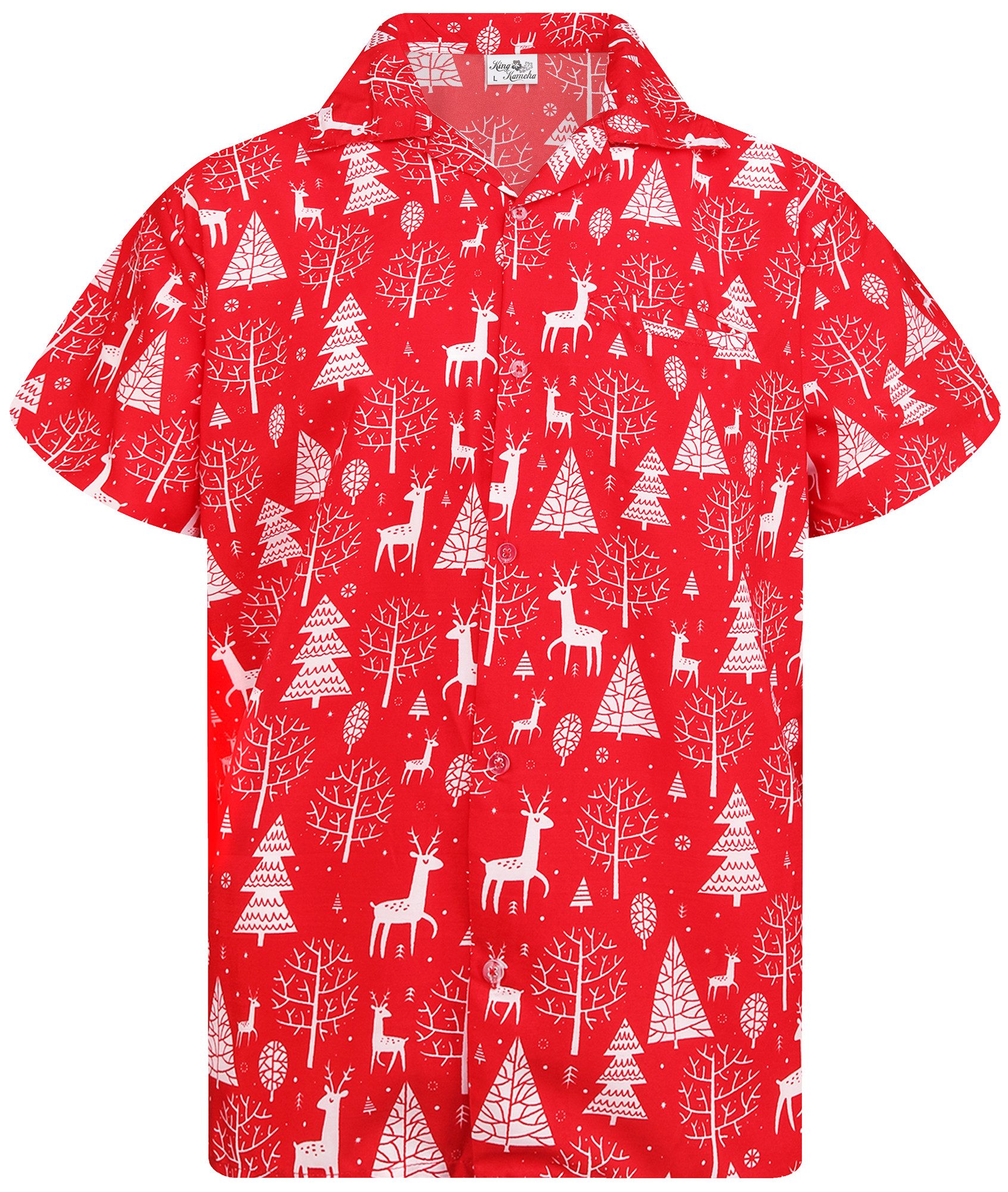 King Kameha Hawaiihemd Christmas Reindeer Allover günstig online kaufen