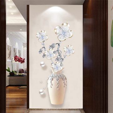 RefinedFlare Wandtattoo Selbstklebender Wandaufkleber mit Blumenmuster, Heimwanddekoration