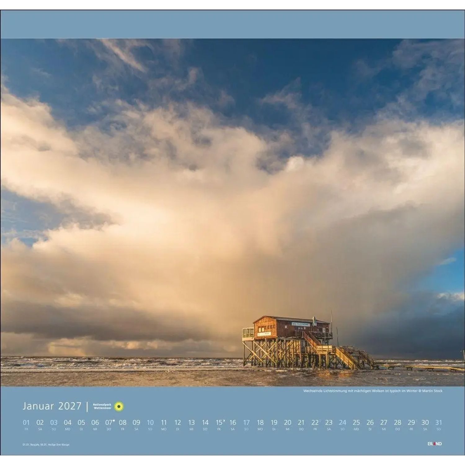Wandkalender Nationalpark Wattenmeer Edition Kalender 2027 - Martin Stock