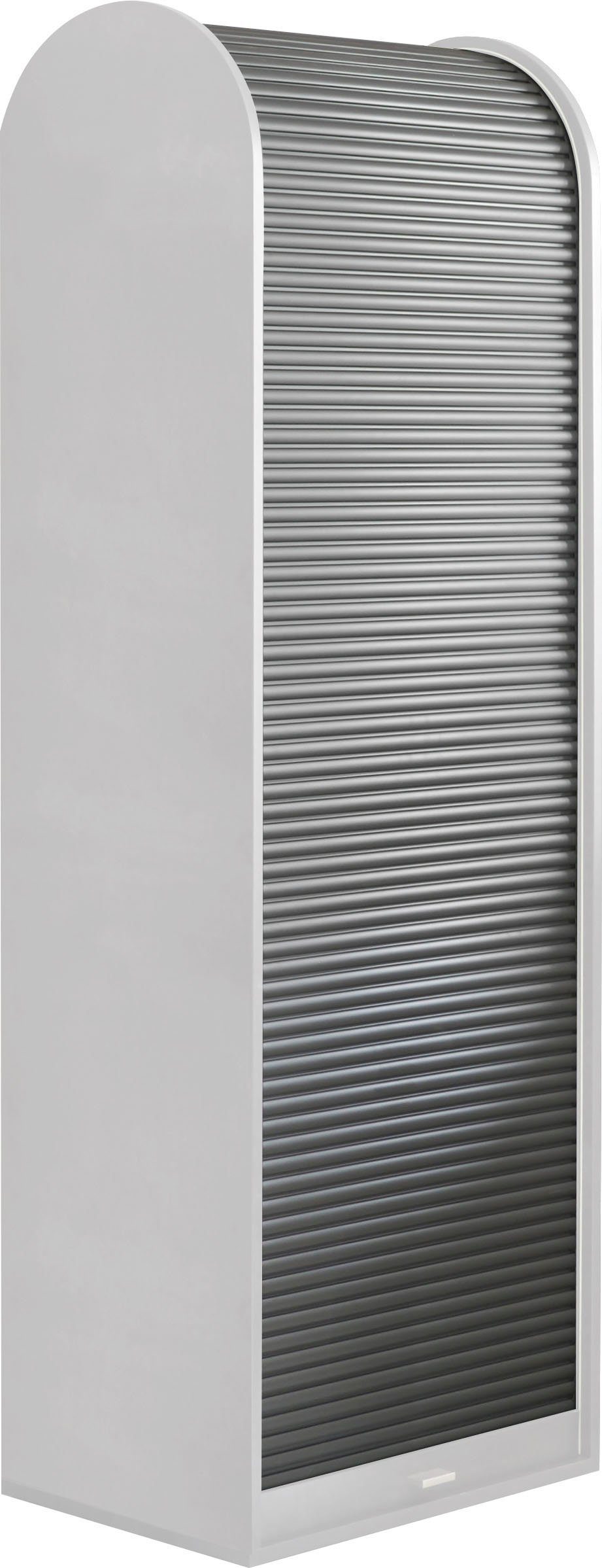Office Rollladenschrank System Breite lack/graphit 69 weiß cm | weiß Big Mäusbacher matt