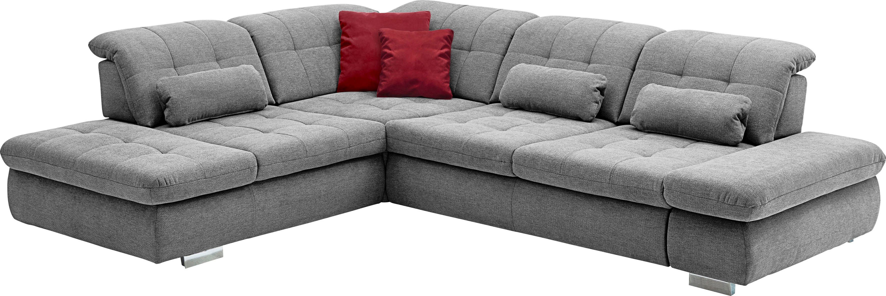 Die PlanBar Ecksofa MP-IN17004 L-Form, Breite 323 cm, mit Federkern-Polsterung, inkl. Sitztiefenverstellung, wahlweise weitere Funktionen