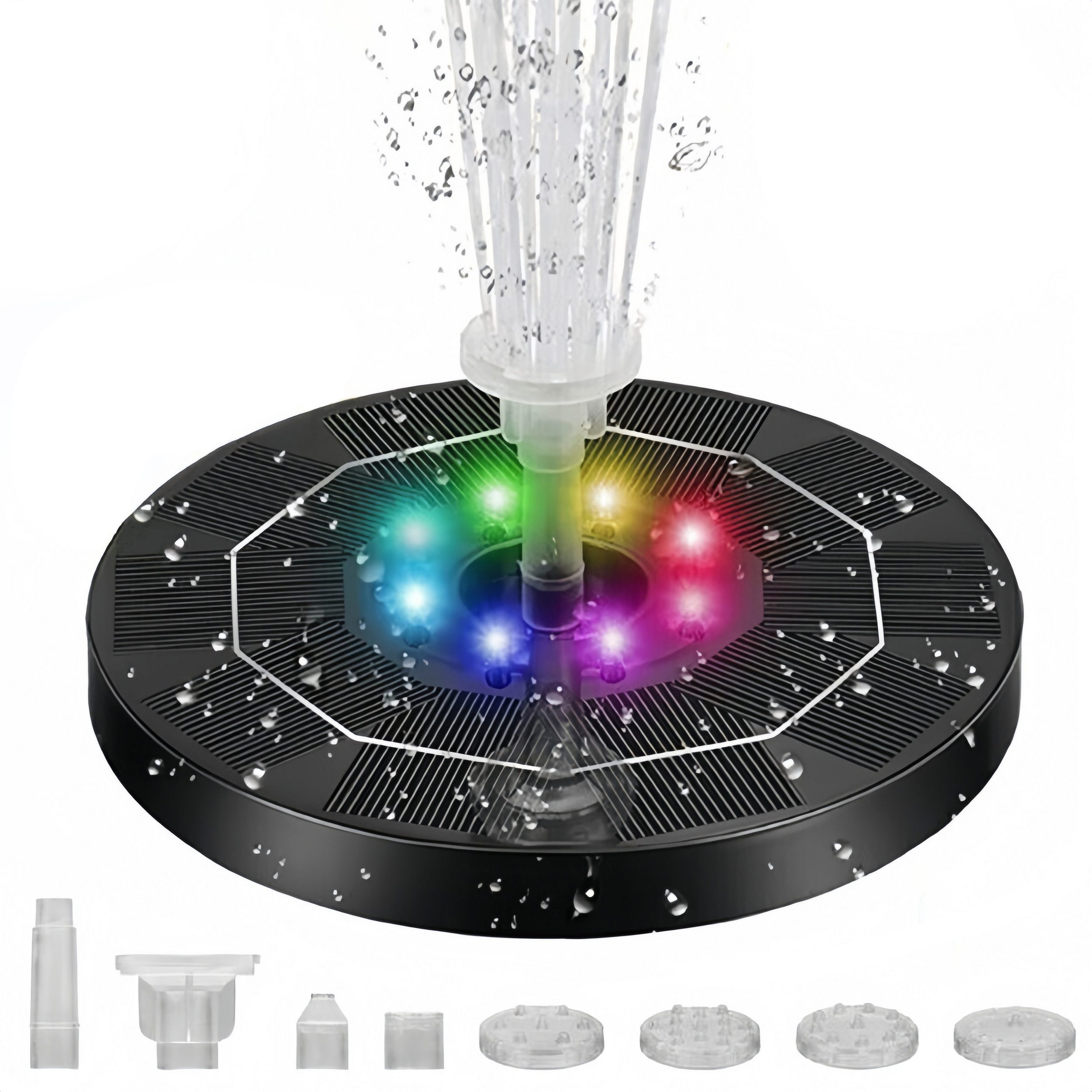 BlingBin Gartenbrunnen Solarbrunnen Schwimmender mit 8 günstig online kaufen