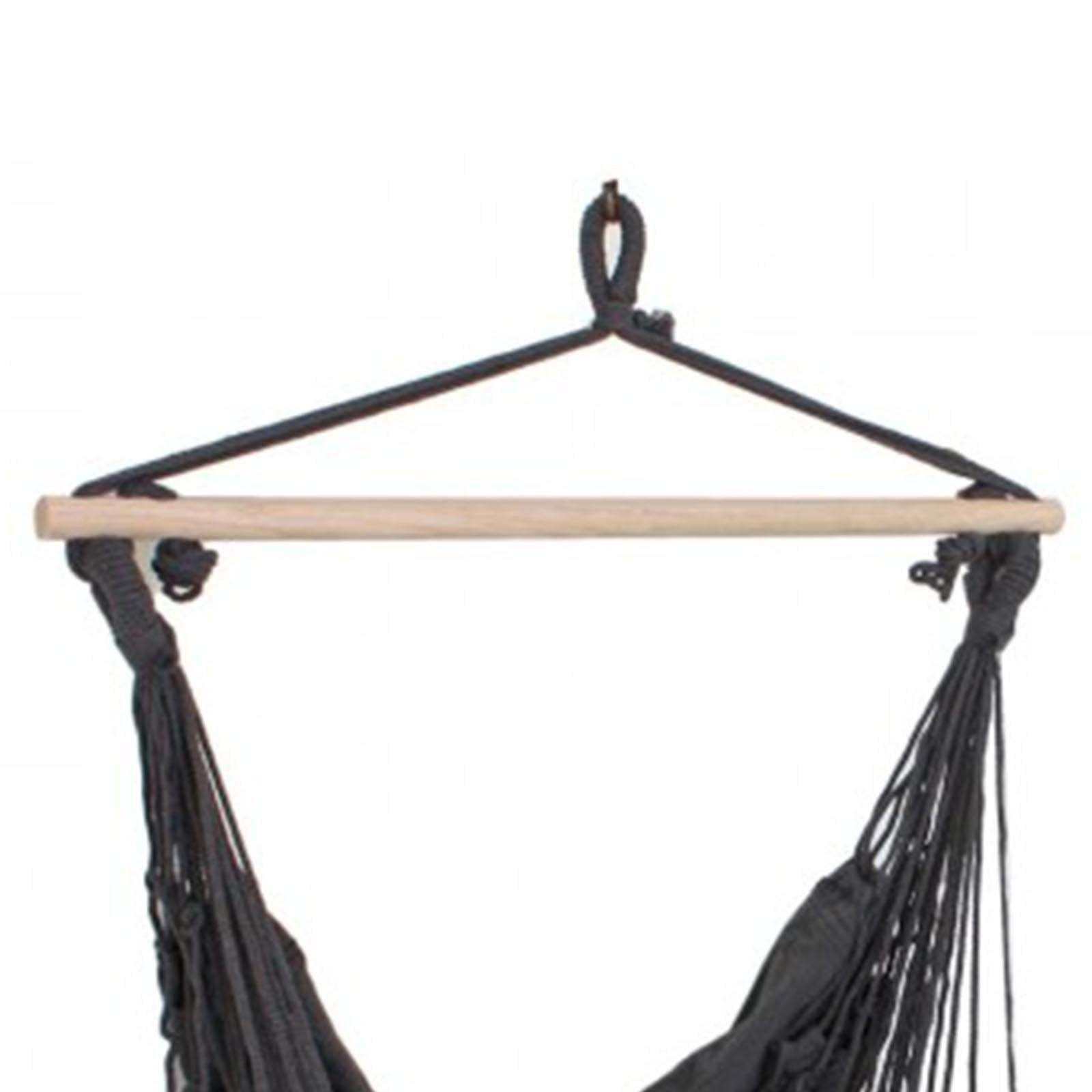 Garden Pleasure Hängesessel Hängesessel TOBAGO anthrazit Hängesitz, Maße: Breite 90 cm Höhe 120 cm Tiefe 60 cm