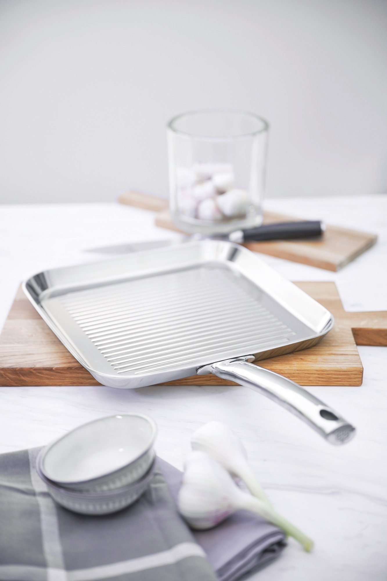 SCHULTE-UFER Grillpfanne Skagen, Edelstahl (Einzelartikel, 1 x Pfanne), 28 x 28 cm