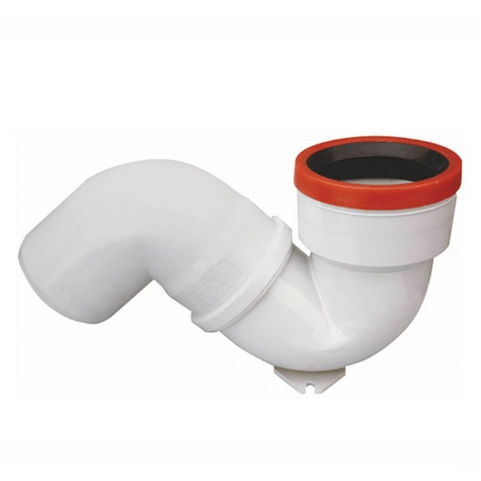 Aloni WC-Ablaufbogen D152 PVC-S-Siphon Geruchsverschluss Abflussbogen DN 110 für Hock-WC