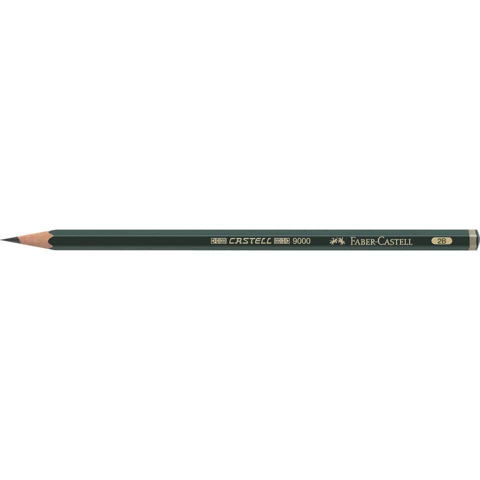 Faber-Castell Bleistift 12x Faber-Castell Bleistifte höchster Qualität 9000 2B 119002