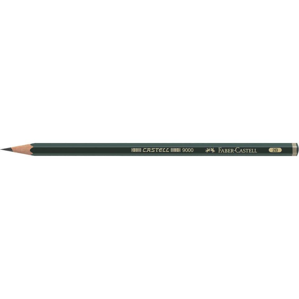 Bleistift 12x Faber-Castell Bleistifte höchster Qualität 9000 2B 119002